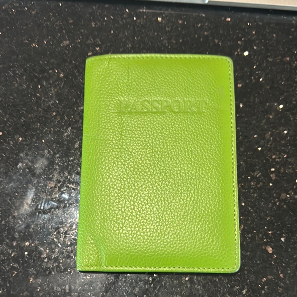 Vibrant Green Passport Holder